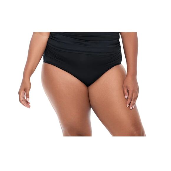Ralph Lauren Women's Beach Club Solid Black Highwaist Bikini Bottom 18W NWT - Picture 1 of 6